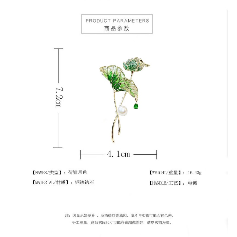 Trâm Cài Áo Hình Hoa Sen Đính Ngọc Trai Zircon Thời Trang