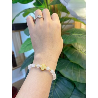 Vòng Đá Mix Cỏ 4 Lá May Mắn