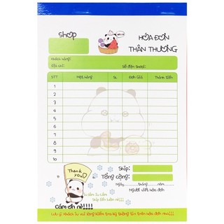 Combo 20 cuốn hoá đơn 1 liên hình