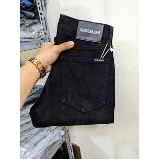 Quần jeans nam CK ống đứng đen tuyền đẹp