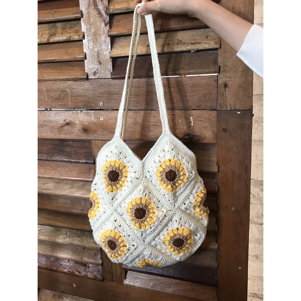 TÚI HOA GHÉP Ô - GRANNY SQUARE BAG