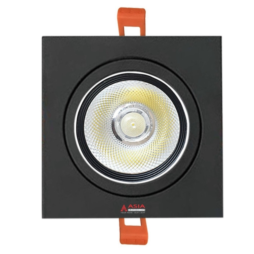 Đèn âm trần vuông mặt đen ASIA điều chỉnh góc10W,20W,30W