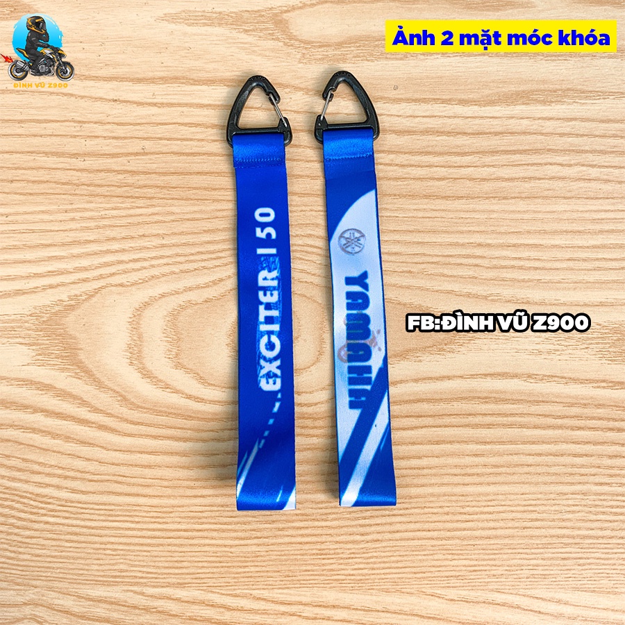 Móc khóa Yamaha, đầu bấm CHẮC CHẮN, dây vải DÀY DẶN, logo sắc nét không phai màu