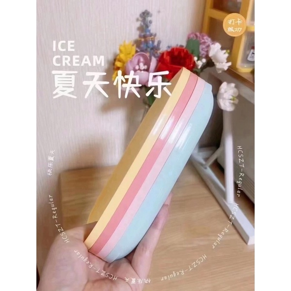 Set 4 Đĩa Nhựa Tupperware Đựng Trái Cây Bánh Ngọt Màu Sắc Tươi Sáng An Toàn Khi Sử Dụng