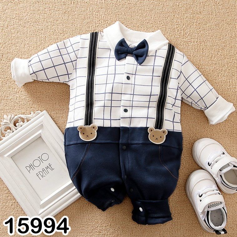 Set Body liền Bigbaby kèm nơ/cà vạt siêu đáng yêu cho bé trai 7-12kg