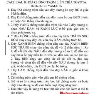 Bộ Chống Trộm 5 Nút Gắn Xe Máy < có đề nổ từ xa >