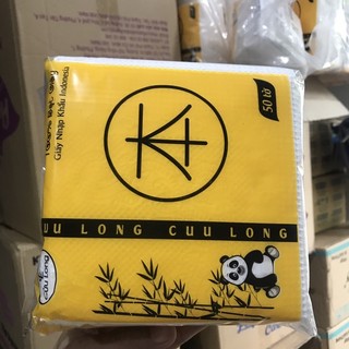 1 bịch giấy vuông gấu trúc cửu long 50 tờ