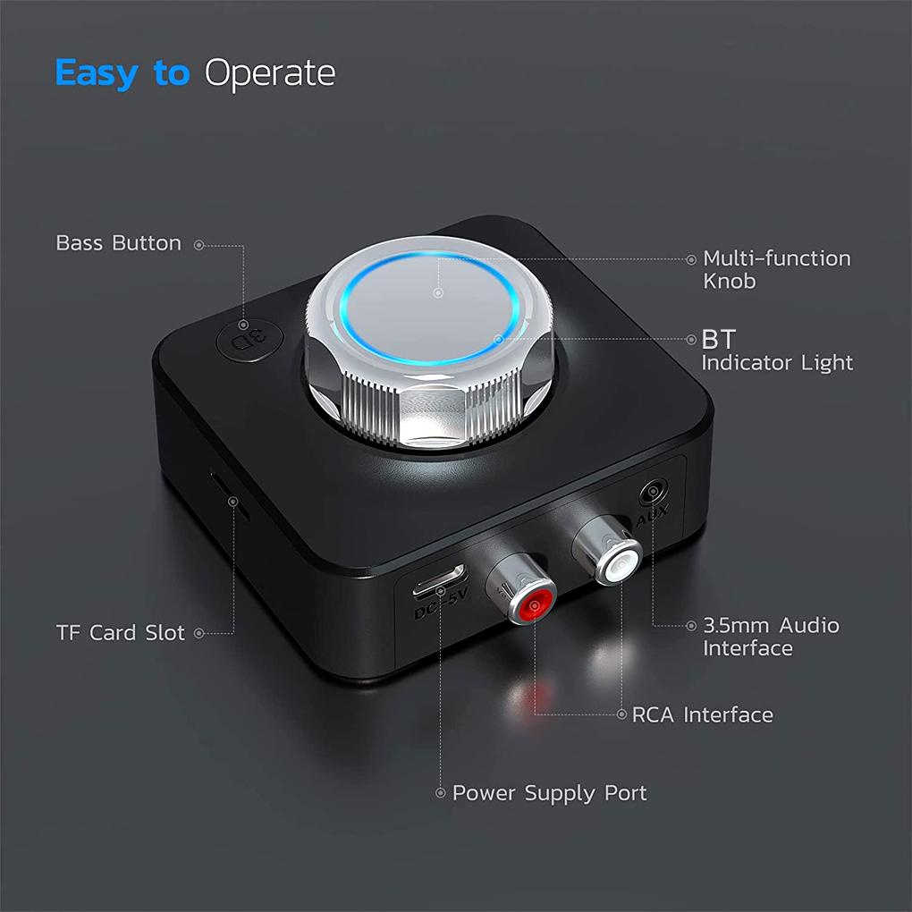 Thiết Bị Nhận Tín Hiệu Âm Thanh Bluetooth 5 0 Ổn Định Cho Xe Hơi / Văn Phòng