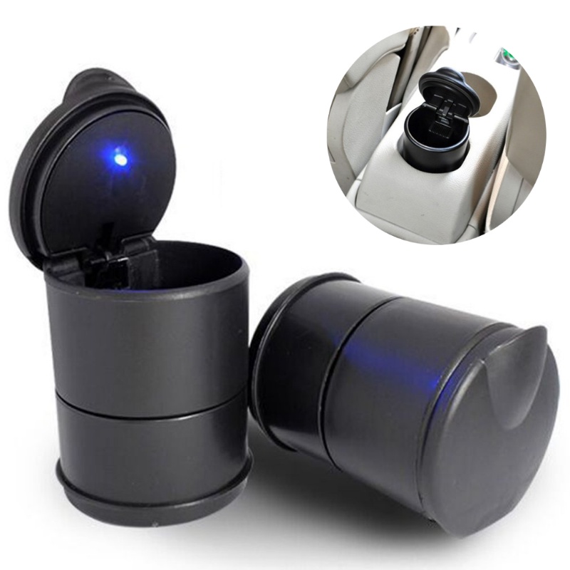 1 Giá Đỡ Cốc Gạt Tàn Thuốc Tự Động Có Đèn LED Cho Xe Hơi