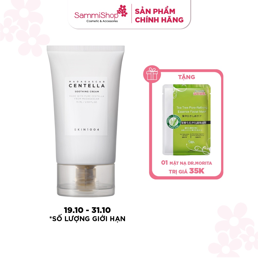 Kem dưỡng da ngăn ngừa mụn Skin1004 Madagascar Centella Soothing Cream 75ml