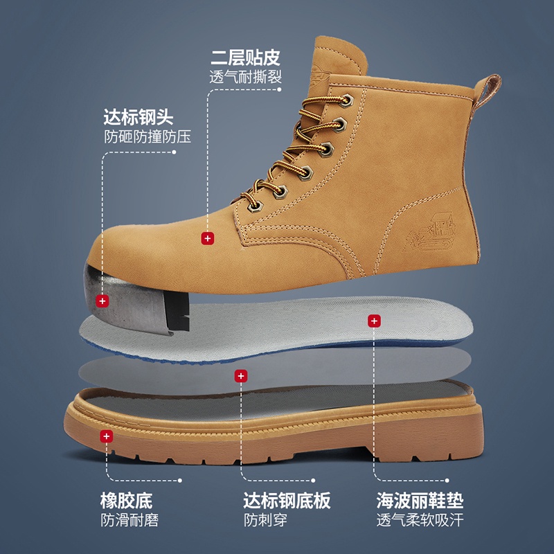Giày Bảo Hộ An Toàn [zy steel toed boots... Đai Đeo Chân Bằng Thép Không Gỉ Gắn Phụ Kiện Cho Bé Dụng Cụ Bảo Vệ Ngón Chân Chống Trượt Chống Nước Chống Mài Mòn Bảo Vệ Hiệu Quả Giày Bảo Hộ An Toàn Khi Xây Dựng 09200 Cho Nam Giới 0920