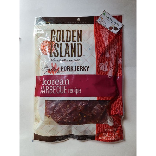 Thịt heo mè khô - Golden Island - sesame Korean BBQ Pork jerky- túi 410g
