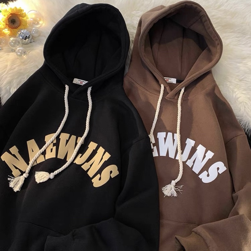 Áo hoodie nam nữ, áo sweater form rộng chất nỉ bông 2 lớp dày đẹp in chữ Ntn