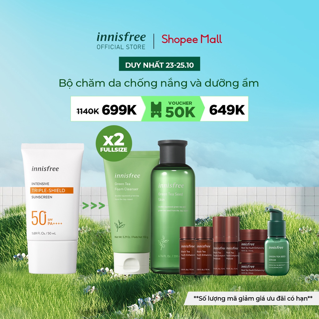 Bộ sản phẩm chống nắng dưỡng da Innisfree Suncreen set