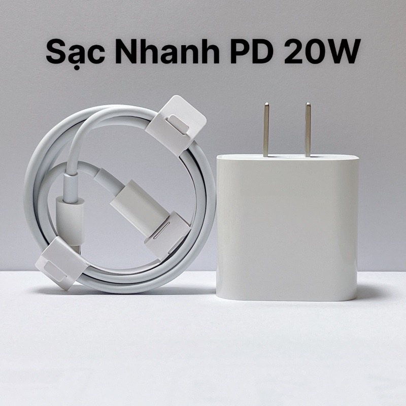 Bộ củ cáp sạc nhanh PD 20W (củ sạc nhanh 20W + cáp sạc Types-C) ip x xsmax 11 11promax 12 13 14 promax 12promax 13promax