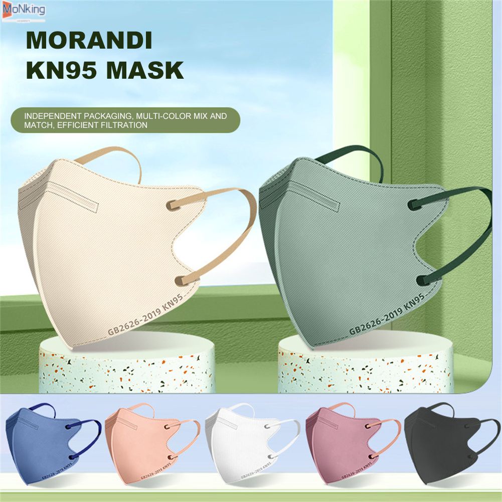 1 Chiếc Morandi Màu 3D Ba Chiều 4 Lớp Lọc Xả Phòng Chống Mặt Nạ Người Lớn Miệng Cover (Cá Nhân Trọn Gói) ^ MK ^