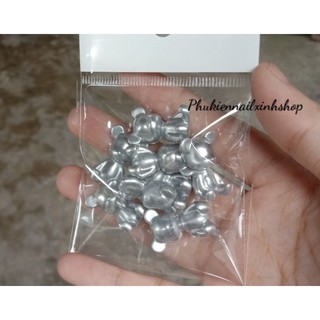 Phụ kiện gắn móng, set charm gấu bạc gắn móng