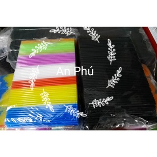500g Ống hút thẳng phi 5 phi 6 màu đen màu dạ quang