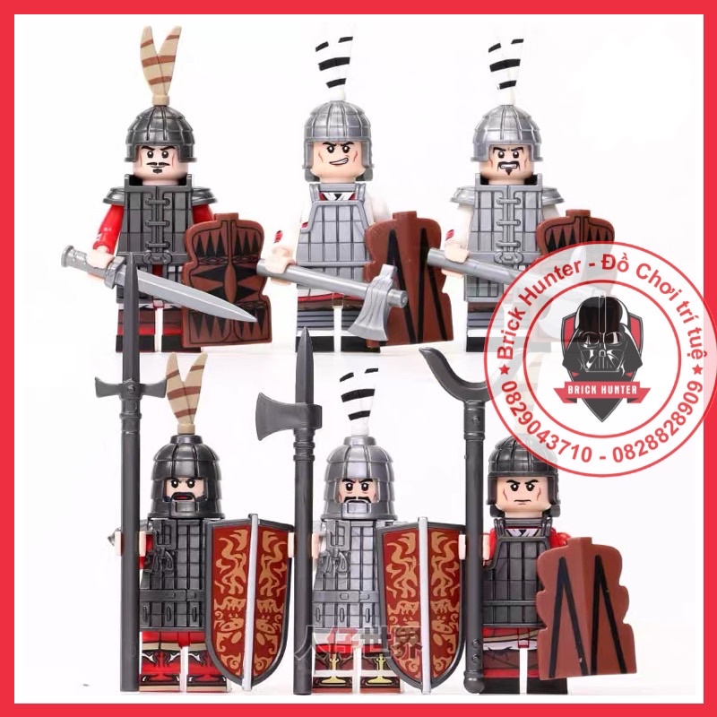 Koruit KT1093 Army đồ chơi lắp ráp mô hình minifigures binh lính trang bị giáp trụ thời nhà Hán