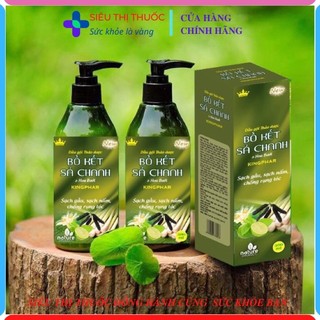 Dầu gội bồ kết sả chanh & hoa bưởi KINGPHAR 300ml giúp sạch gàu, đen tóc, mềm, suôn mượt tóc