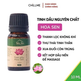Tinh dầu Hoa Sen không pha tạp chất nguyên chất có tem kiểm định Nhà Mộc 10ml