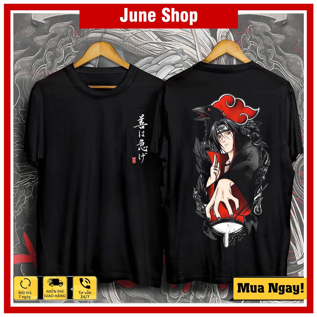 Áo Naruto mẫu mới, Áo Anime in hình Uchiha Itachi, Naruto cực ngầu, giá rẻ