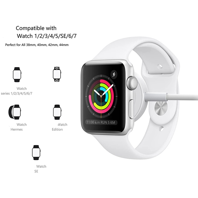 Cáp Sạc Nhanh Cho Đồng Hồ Thông Minh Apple Watch Series SE 7 6 5 4 3 2 1