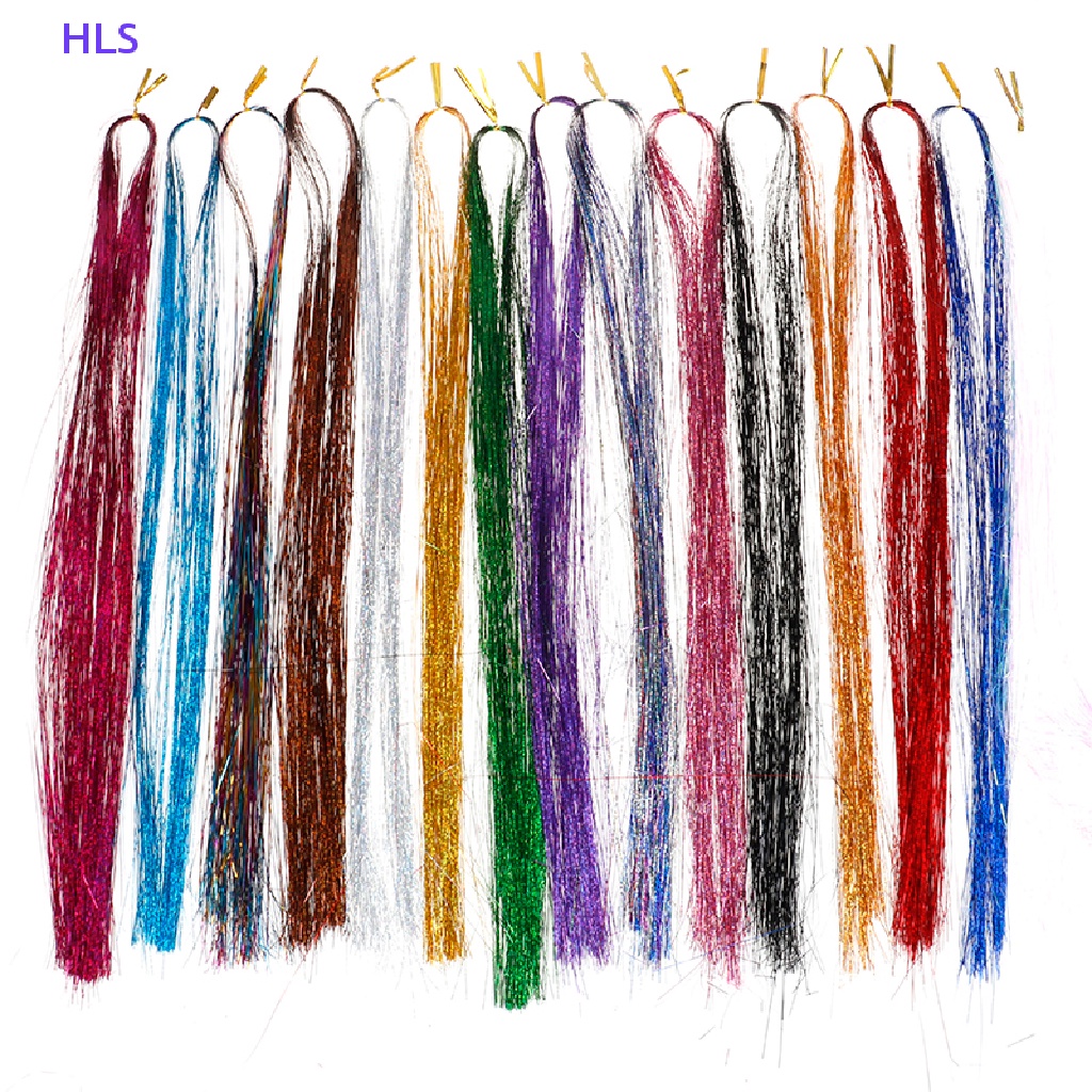 [HLS] Set 120 Sợi Dây Kim Tuyến Lấp Lánh Trang Trí Tóc Mái Bằng Lụa