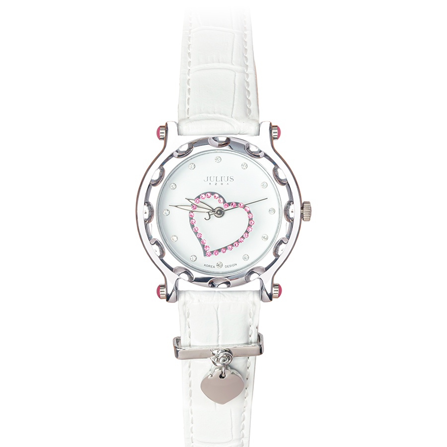 Đồng Hồ Nữ JA-397MD Julius Hàn Quốc Dây Da (Trắng)