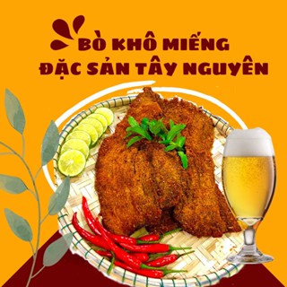 Khô Bò Miếng Mềm 1KG Khô bò Tây Nguyên Chị Ba Gia Lai Thịt bò khô ăn ngon đồ ăn vặt vệ sinh đặc sản đà nẵng