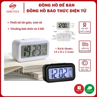 Đồng hồ báo thức, đồng hồ điện tử để bàn decor bàn học