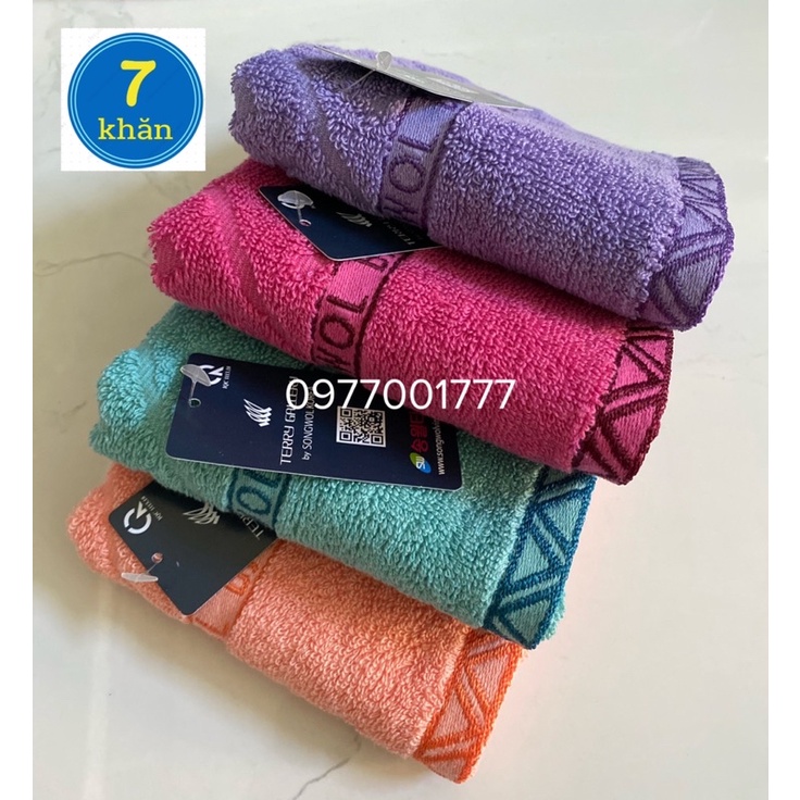 Khăn Mặt chính hãng SONGWOL Hàn Quốc 100% cotton cao cấp 28x42cm - TG BASIC