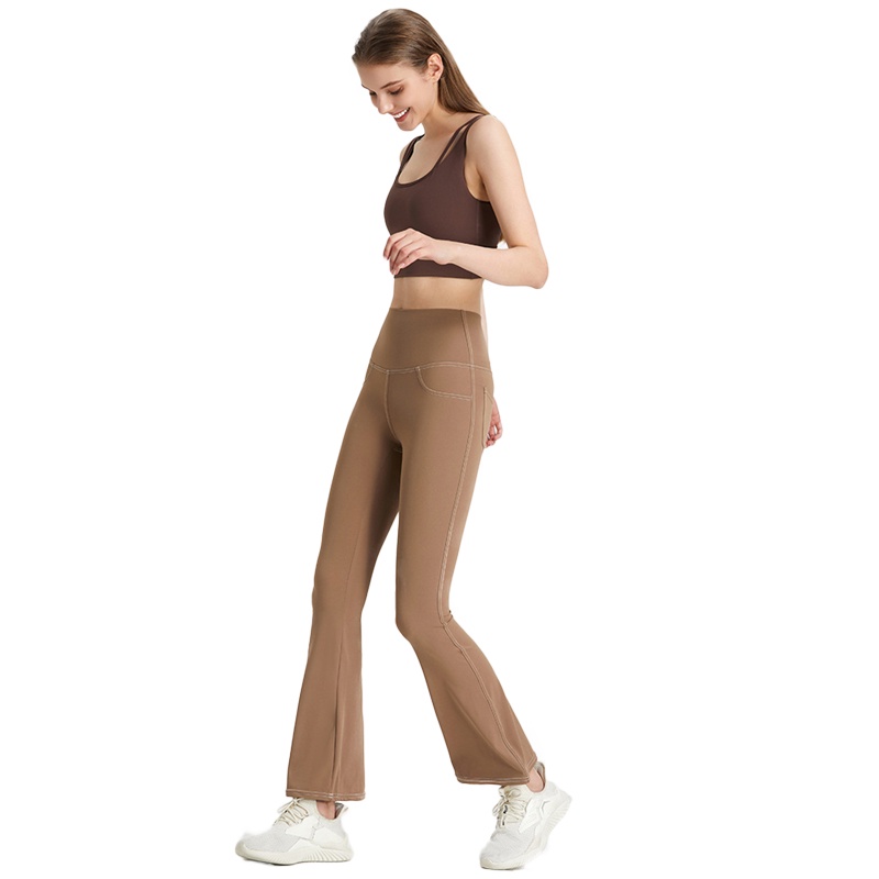Wmuncc Quần Legging Ống Loe Lưng Cao Nâng Hông Tập Yoga Thể Hình Dành Cho Nữ