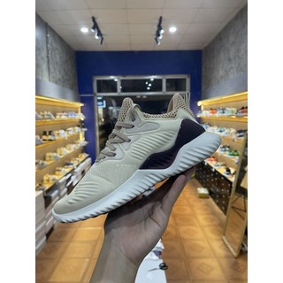 (FREESHIP, VIDEO ẢNH THẬT) Giày alphabounce kem gót tím