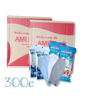 Sỉ nửa thùng khẩu trang KF94 4D tiêu chuẩn Hàn Quốc chính hãng - Ami official