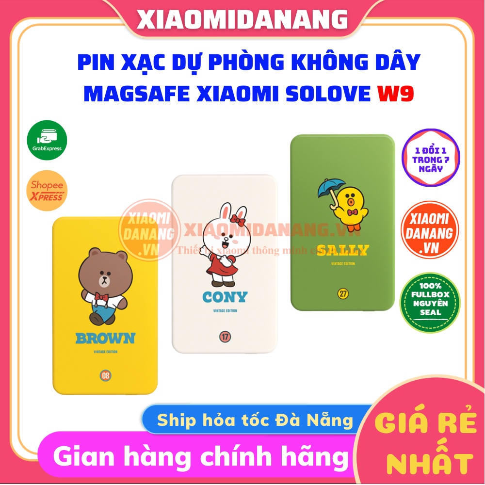 Sạc dự phòng không dây Magsafe Xiaomi Solove W9 -5000mAh Sạc nhanh 15W