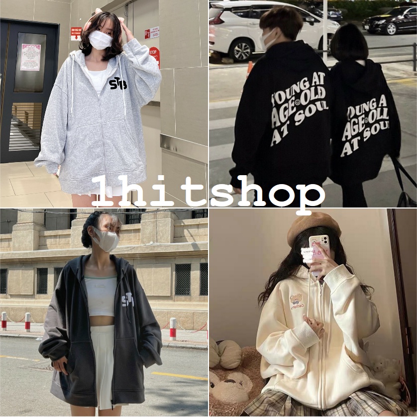 Áo KHOÁC Hoodie YOUNG AGE và Ulzzang Unisex 1hitshop | BigBuy360 - bigbuy360.vn