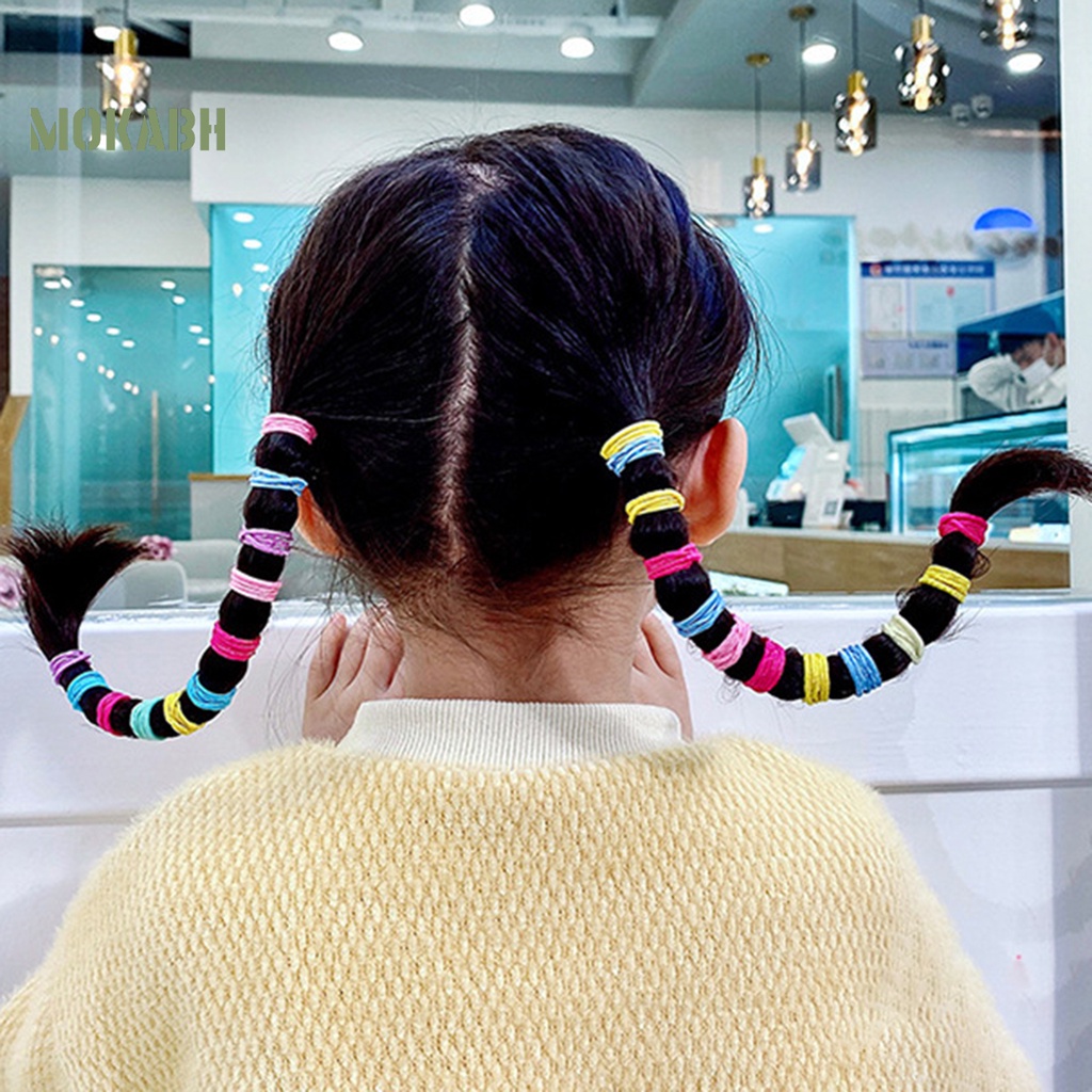 1 Túi Dây Buộc Tóc Co Giãn Mềm Mại Nhiều Màu Sắc Đáng Yêu Tinh Tế Có Thể Tái Sử Dụng Cho Nữ