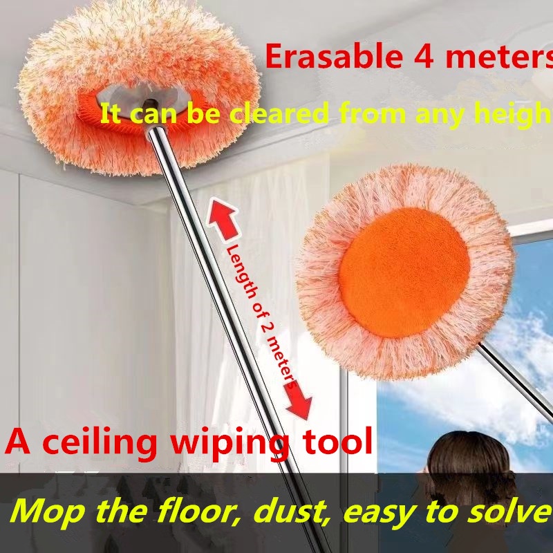 Cây Lau Nhà Tròn Hình Hoa Hướng Dương Có Thể Thu Gọn Tiện Dụng