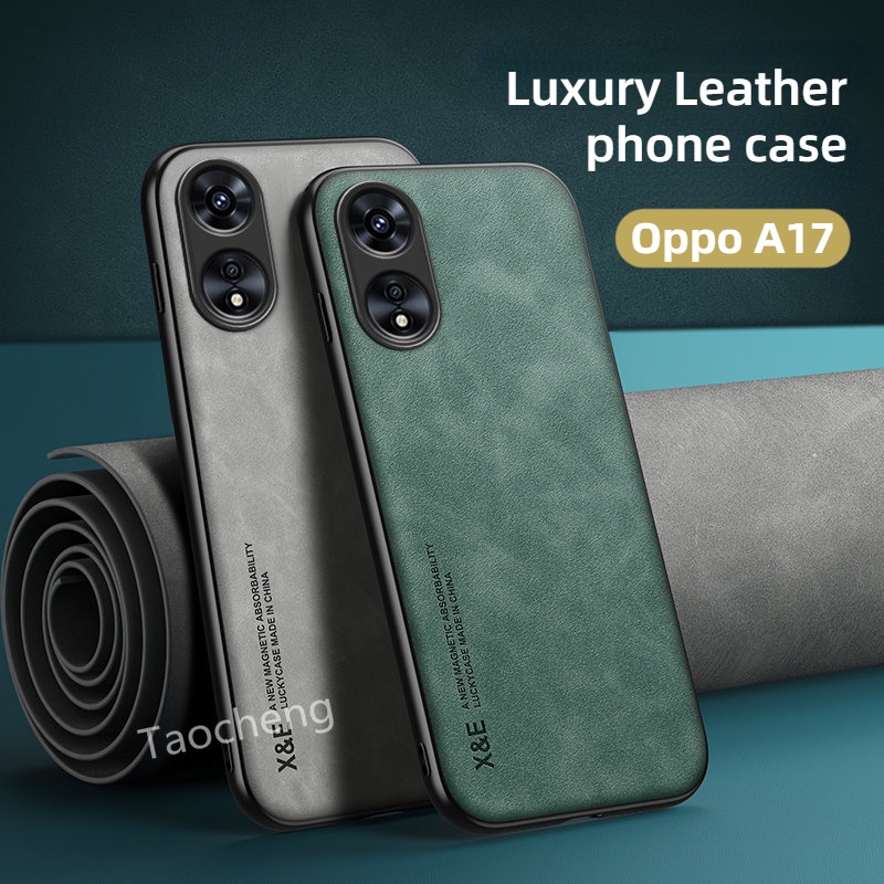 Ốp Điện Thoại Da Chống Sốc Kiểu Dáng Thời Trang Dành Cho Oppo A17 4G