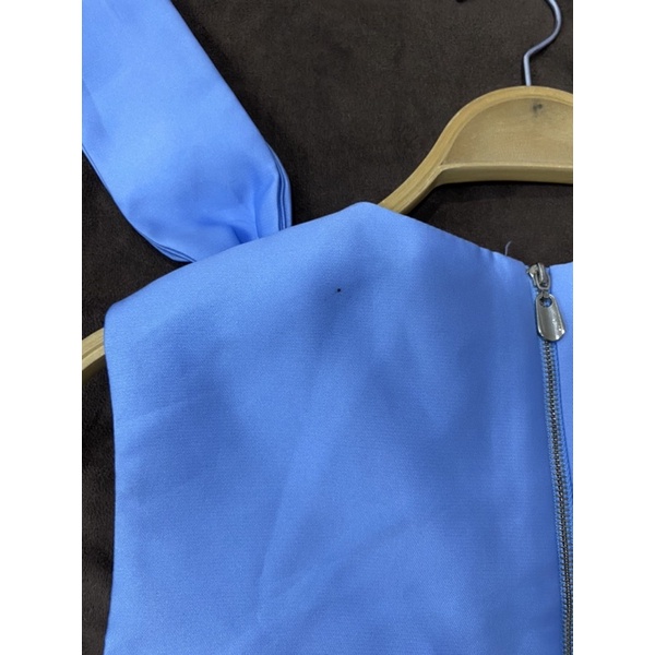 Áo xanh nơ crop thanh lý