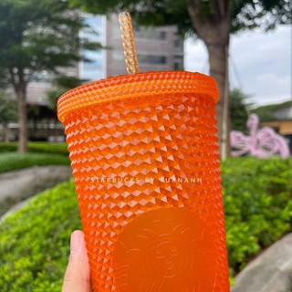 [Chính hãng] Ly Starbucks Studded Bling Orange 710ml