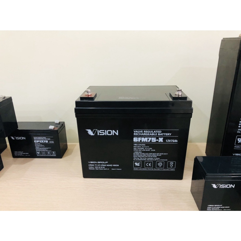Ắc quy chính hãng Vision CP1290 12V 9Ah, sản phẩm chuyên dùng cho UPS, loa kéo, xe điện trẻ em