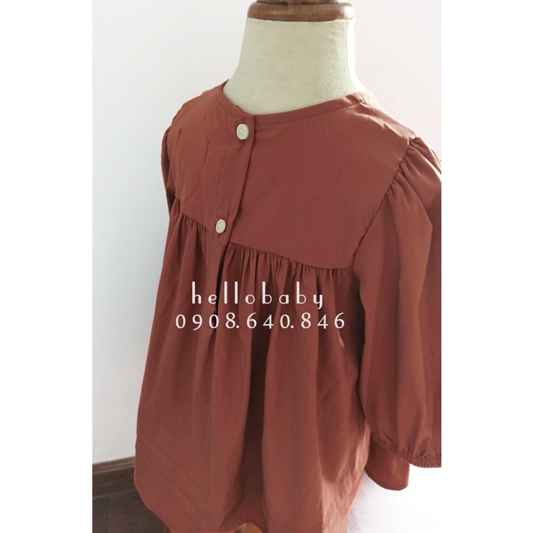 Đầm Liebe nâu tây cổ rời