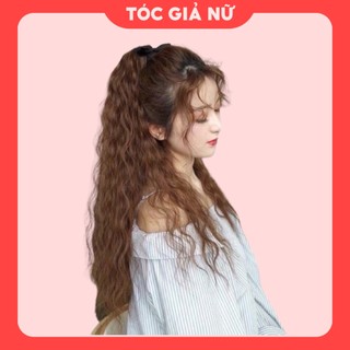 Tóc Giả Cột Buộc Xù Dáng Dài Chất Sợi Tơ Nhân Tạo Như Tóc Thật Dài 60cm