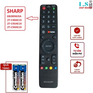  Điều khiển tivi Sharp Smart các dòng GB289WJSA 2T-C40AE1X 2T-C45AE1X 2T-C50AE1X remote tv sharp thông minh Youtube 