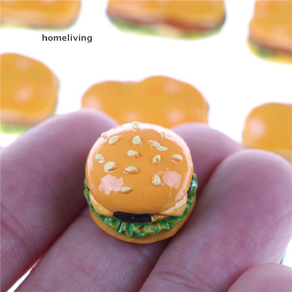 Set 2 Mô Hình Bánh Hamburger Đồ Chơi Cho Nhà Búp Bê