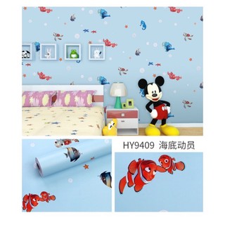 1m x 45cm rộng Giấy dán tường ( có sẵn keo ) - MICKEY CÁ NEMO