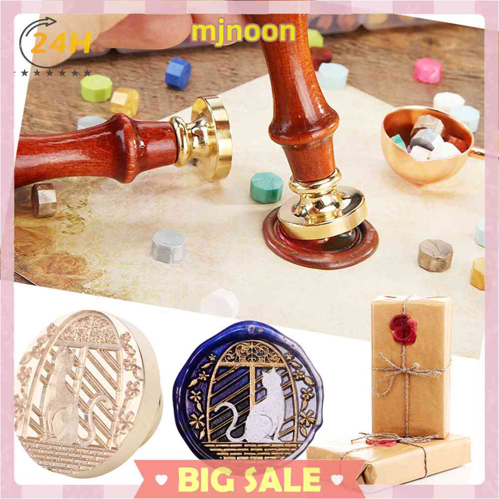 Con Dấu Sáp Tròn In Hình Động Vật Phong Cách Retro