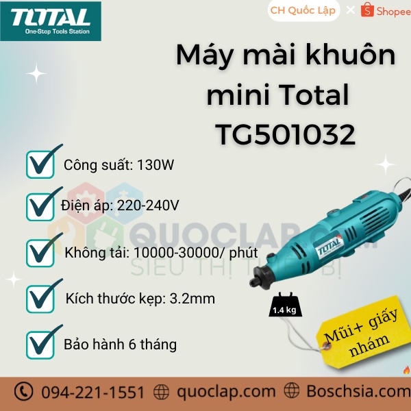 [130W] Máy mài khuôn mini Total – TG501032